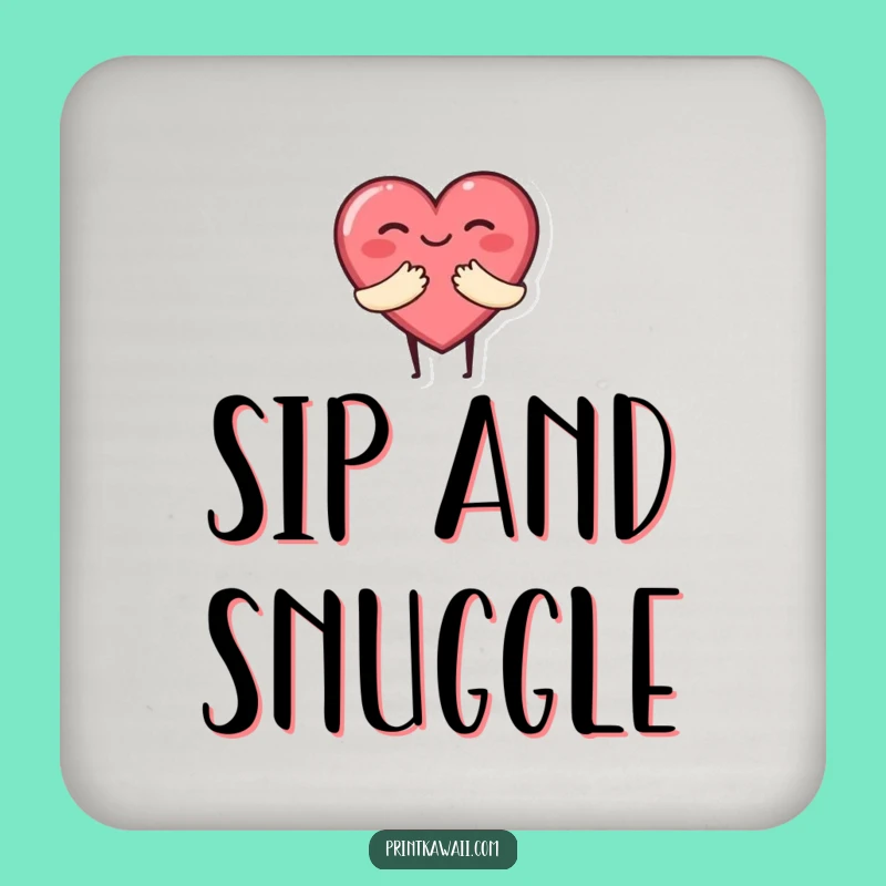 Funny Heart Hug Coaster: Protect Surfaces with Love - Cute Gift