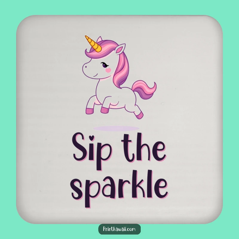 Funny Unicorn Prancing Drink Coasters: Protect Surfaces with Magic, Funny Gift Set