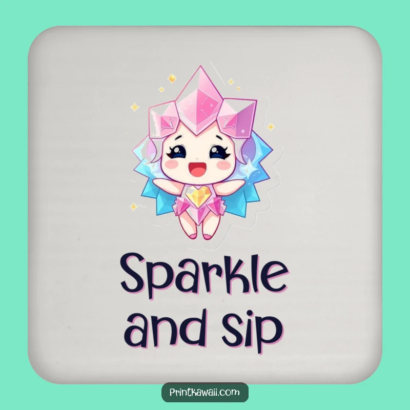 Funny Sparkling Gem Coaster - Radiant Drips for Surfaces, Great Funny Gift