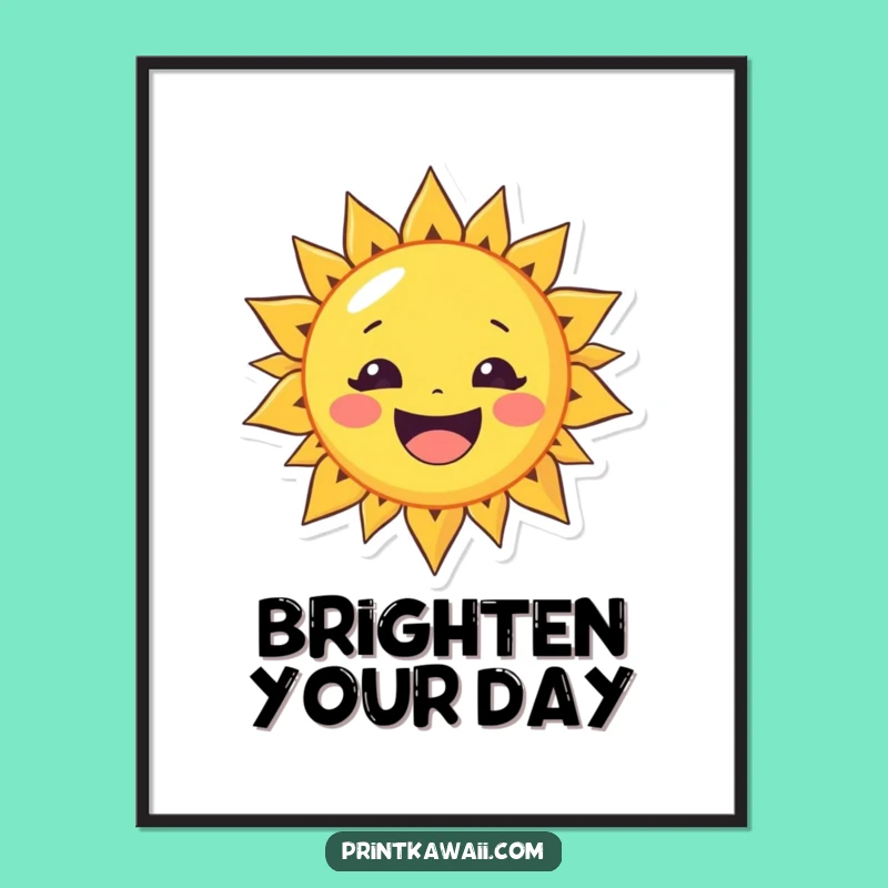 Funny Cheerful Sun Poster - Brighten Your Space, Wall Art Gift