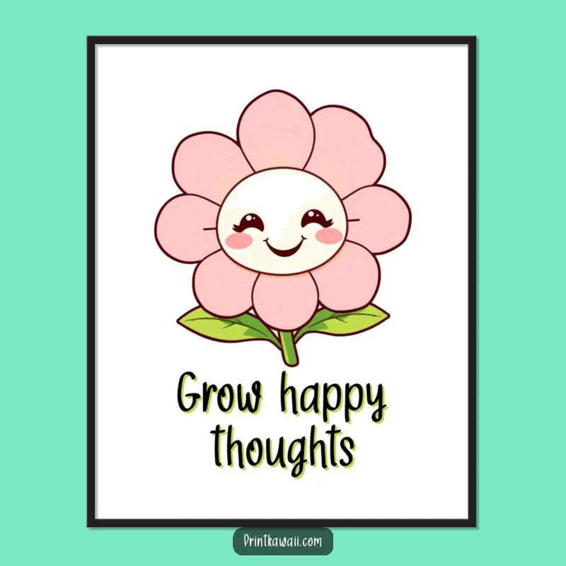 Funny Flower Character Poster: Add Floral Fun and Smiles to Your Walls!