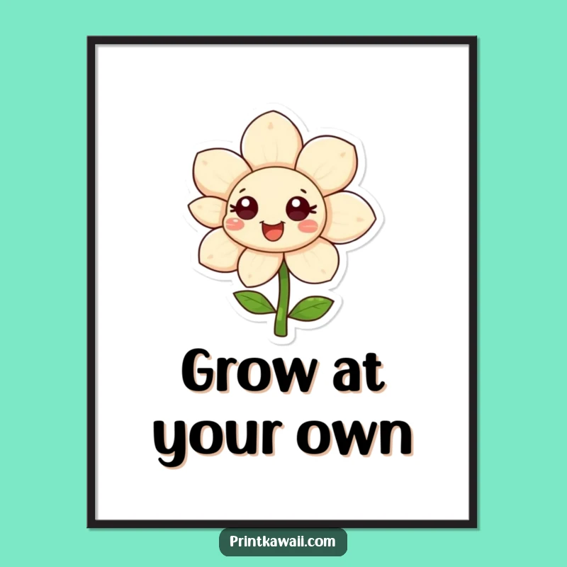 Funny Flower Poster: Vibrant Happy Bloom Art, A Captivating Funny Gift!