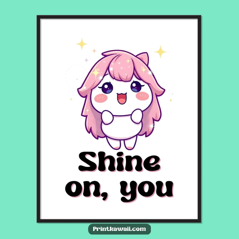 Funny Sparkle Character Poster: Brighten Your Walls with Joyful Art!