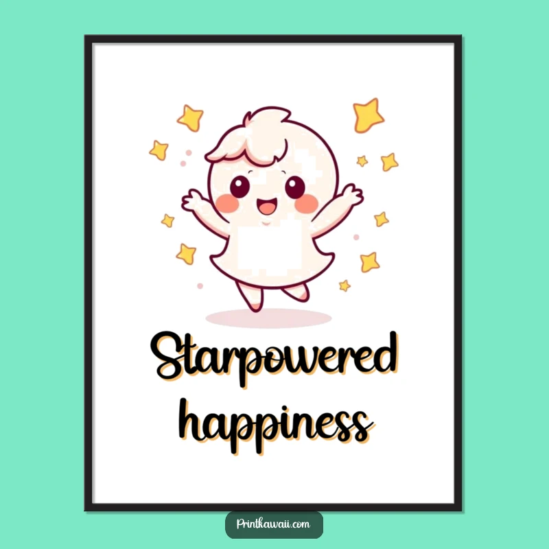 Funny Kawaii Dance Poster: Starry Character Art, Wonderful Funny Gift