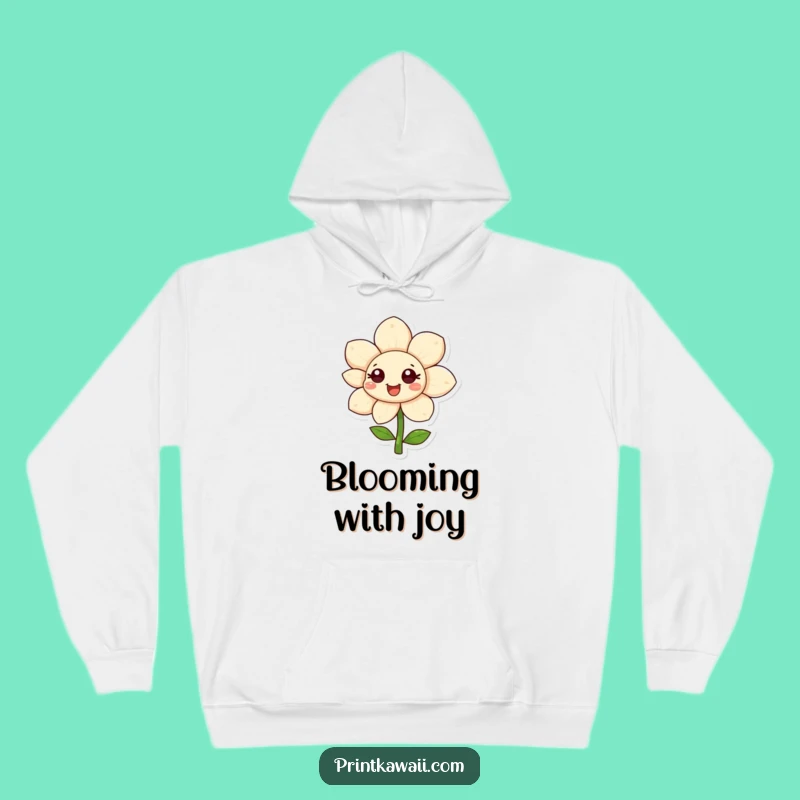 Cozy Funny Flower Hoodie: Embrace Happy Blooms and Comfort, A Perfect Funny Gift!
