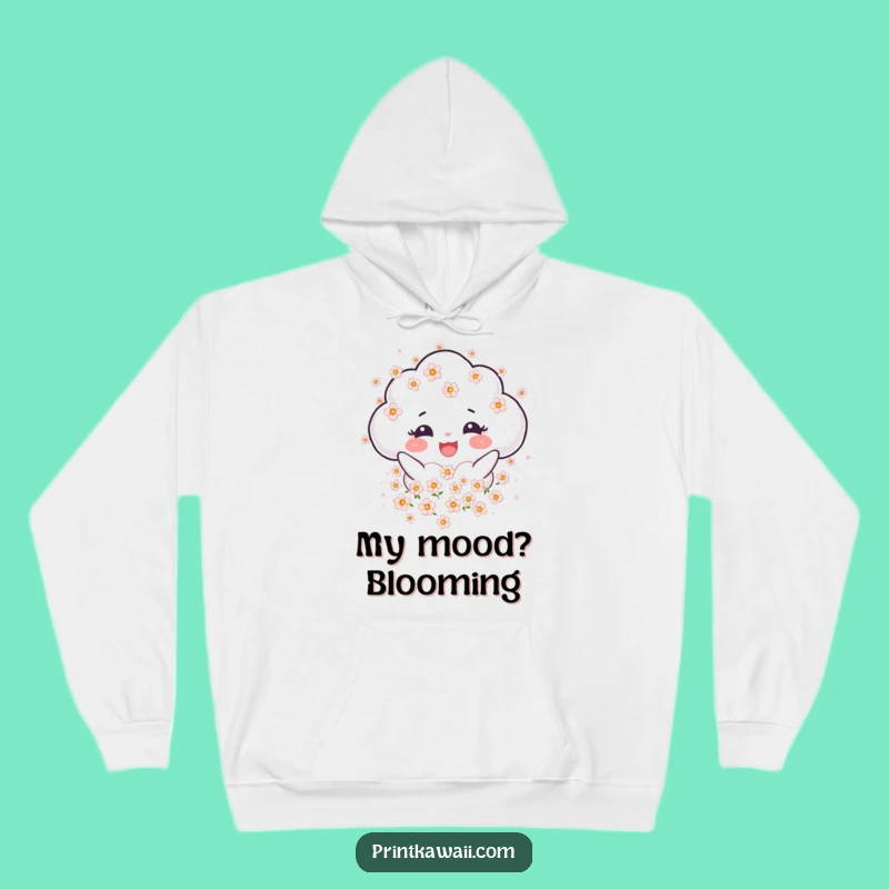Cozy Funny Cloud Hoodie: Joyful Cloud Character for Gentle Comfort