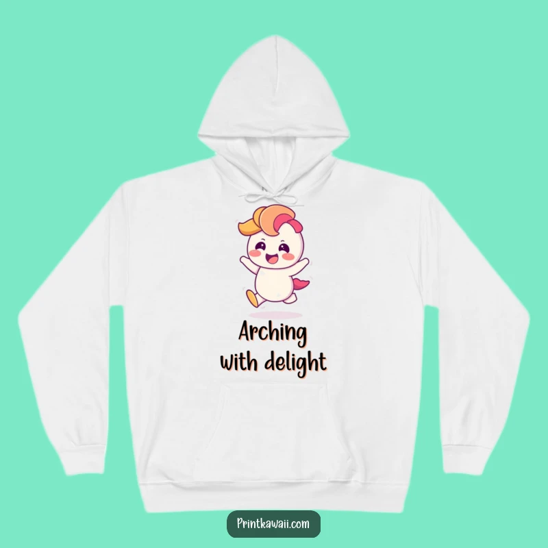 Cozy Funny Rainbow Hoodie: Giggling Rainbow Character for Vibrant Comfort