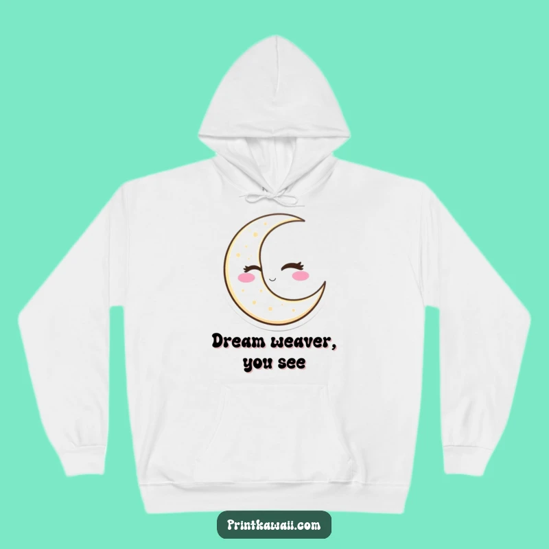 Cozy Funny Winking Moon Hoodie: Sarcastic Celestial Comfort