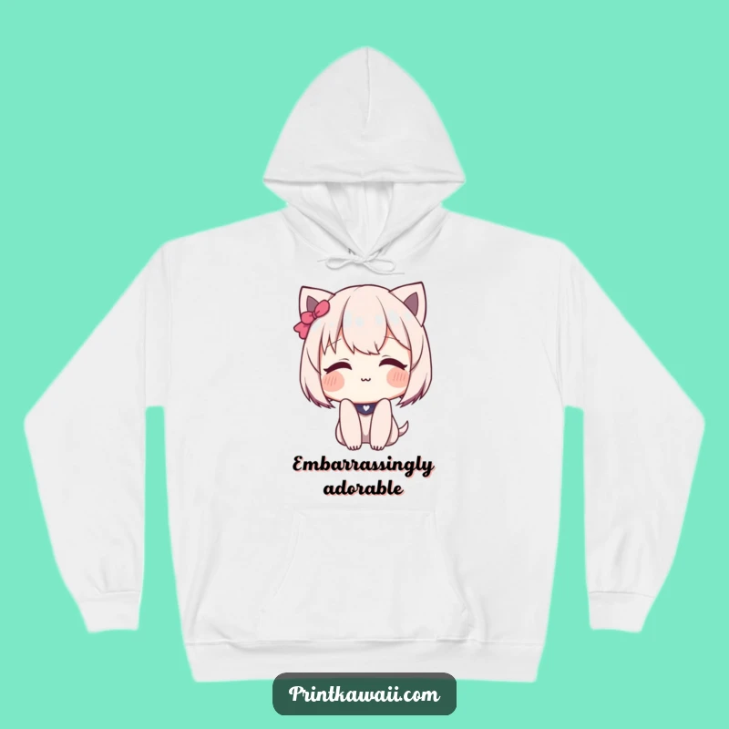 Funny Shy Blush Hoodie: Cozy Cuteness with a Warm, Bashful Smile