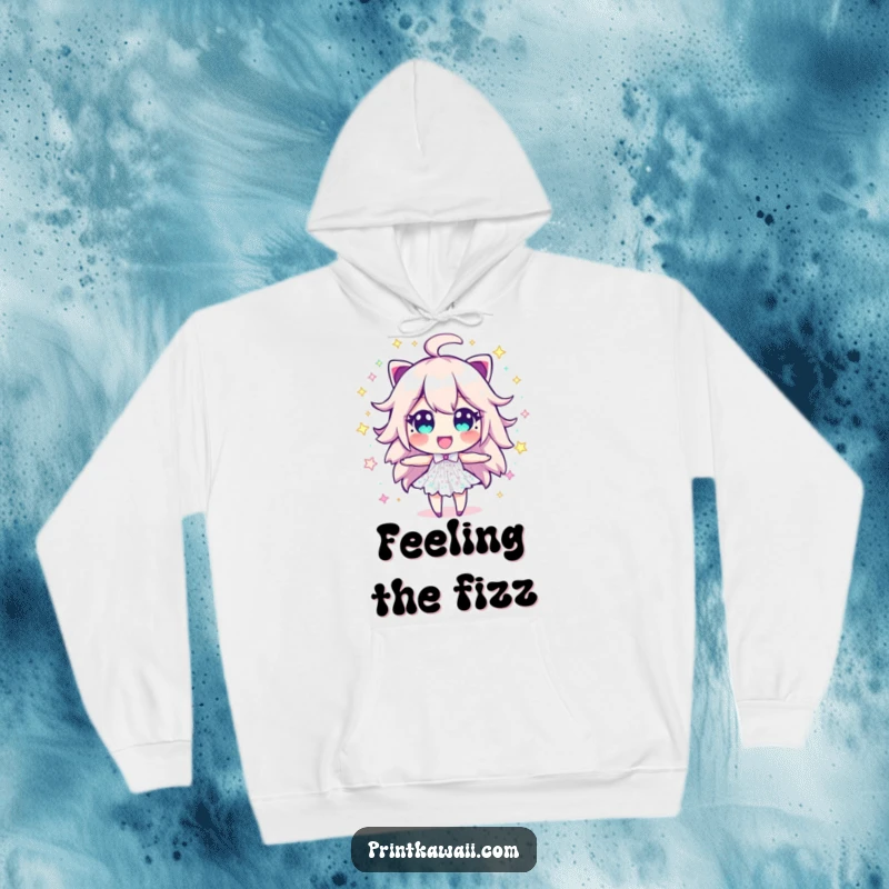 Funny Sparkle Dust Hoodie: A cozy hoodie showcasing a sparkle dust character erupting with infectious excitement and dazzling energy.