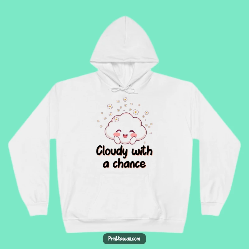 Funny Cloud Blossoms Hoodie: Cozy Whimsy - A Cheerful Gift