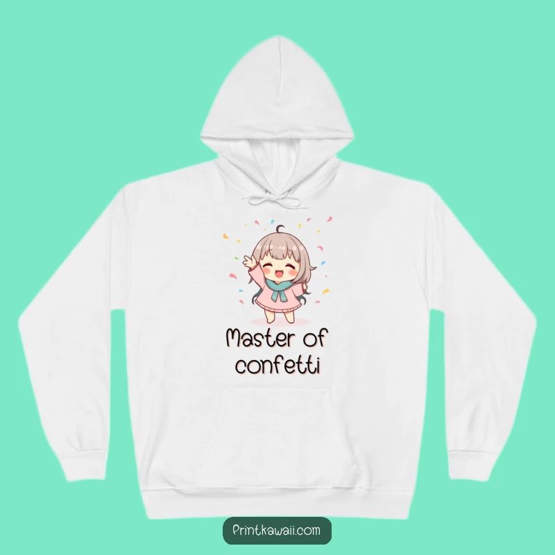 Funny Confetti Catch Hoodie: Cozy and Cute Character Gift for Playful Fun