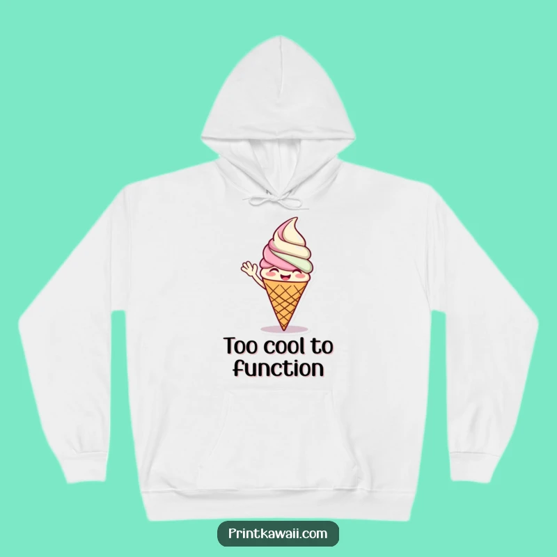 Funny Ice Cream Hoodie: Cozy Giggles, Sweet & Warm Comfort Gift