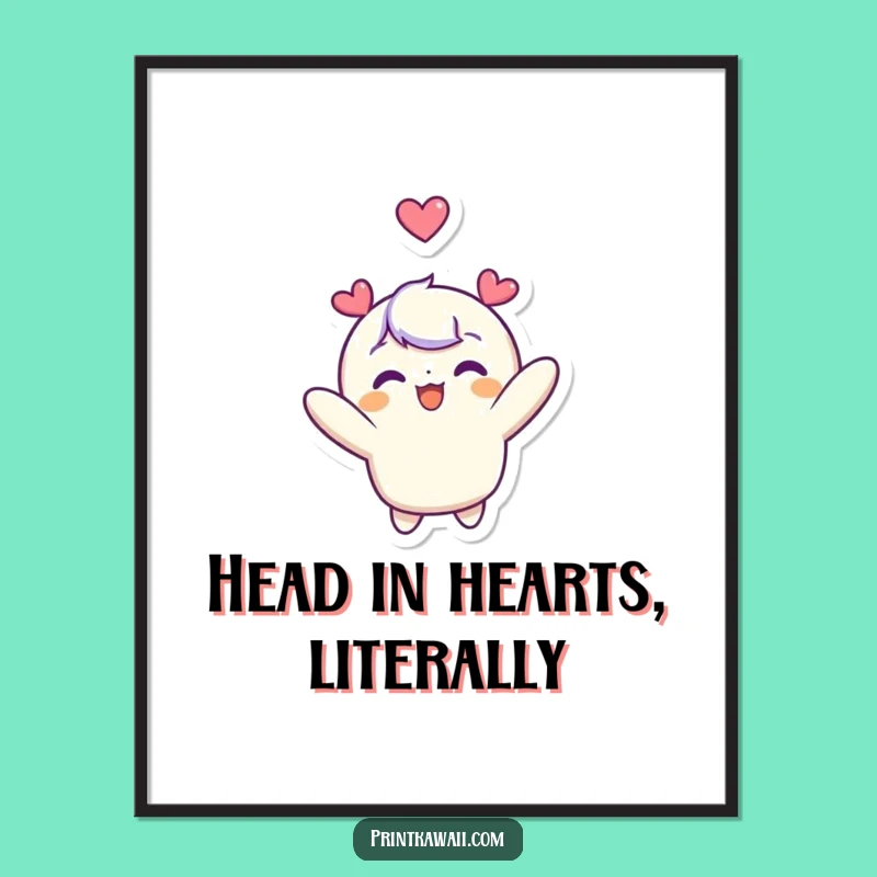 Funny Free Printable Wall Art: Joyful Floating Character - Whimsical Downloadable Decor for Your Home