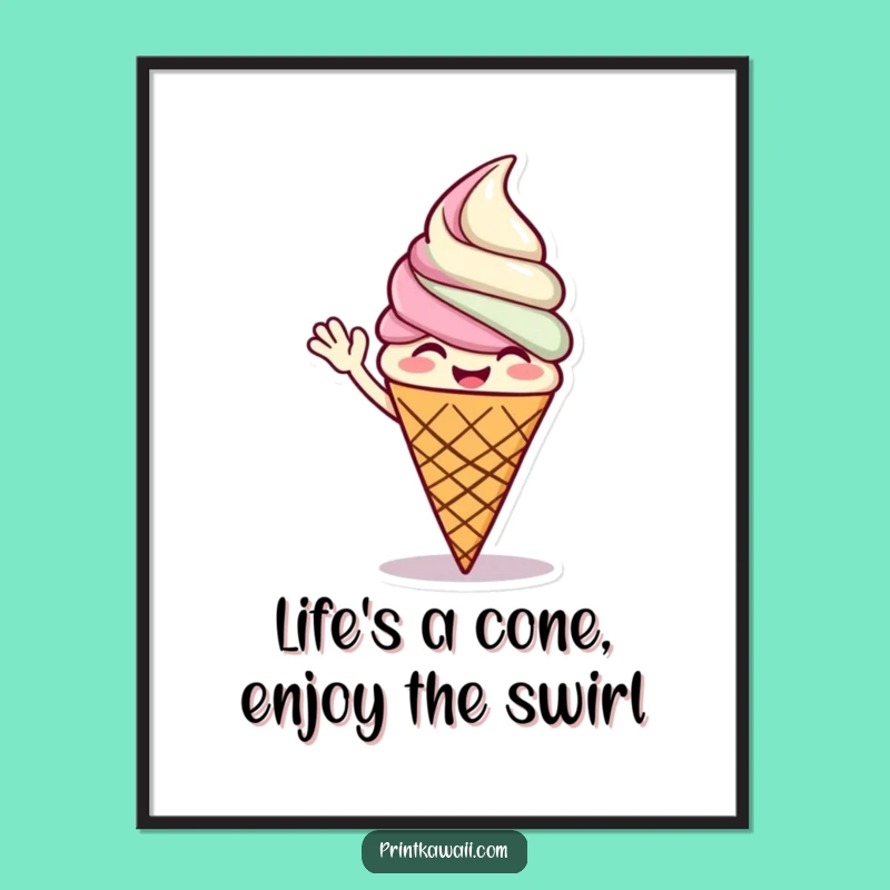 Funny Free Printable Ice Cream Wall Art: Sweet & Cheerful Decor
