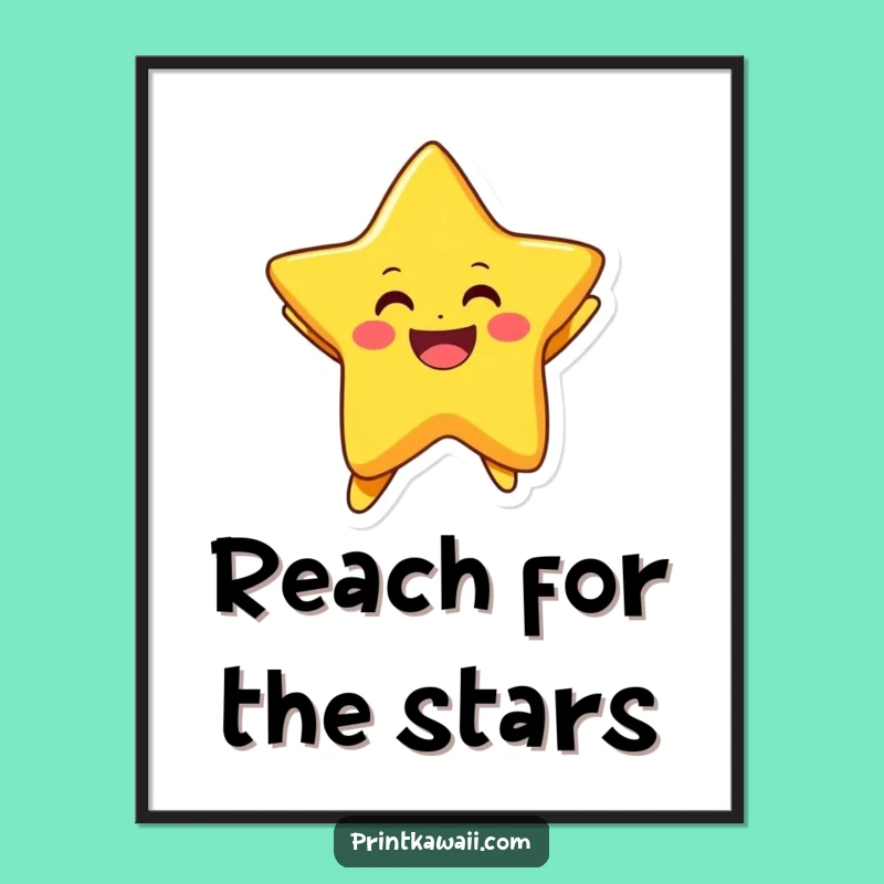 Free Printable Wall Art: Jumping Star Joyful Downloadable Decor