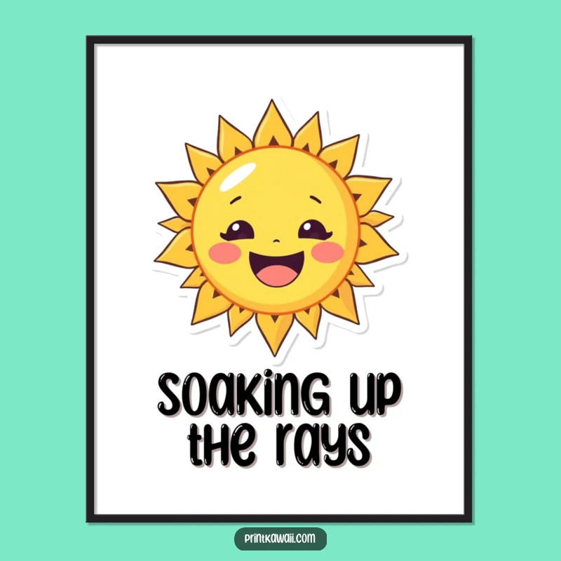Free Printable Cheerful Sun Wall Art - Radiant Downloadable Decor Design