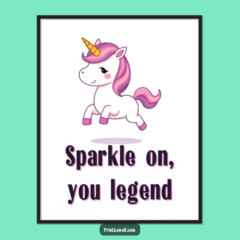 Free Printable Unicorn Prance Wall Art - Enchanting Downloadable Decor for Dreamy Spaces