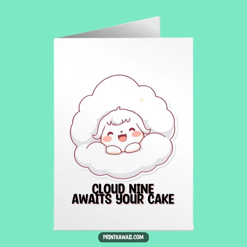 Free Printable Kawaii Cloud Hug Birthday Card for Dreamy Celebrations
