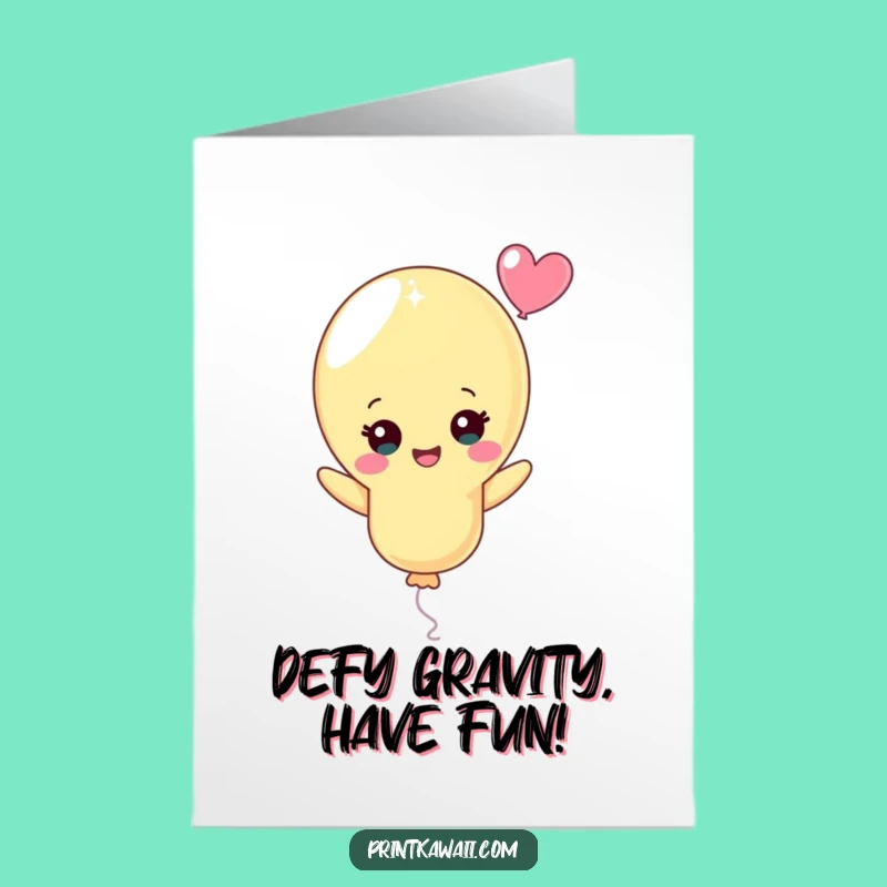 Free Printable Birthday Card: Cheerful Balloon Guy for Laughs - Fun Downloadable Gift