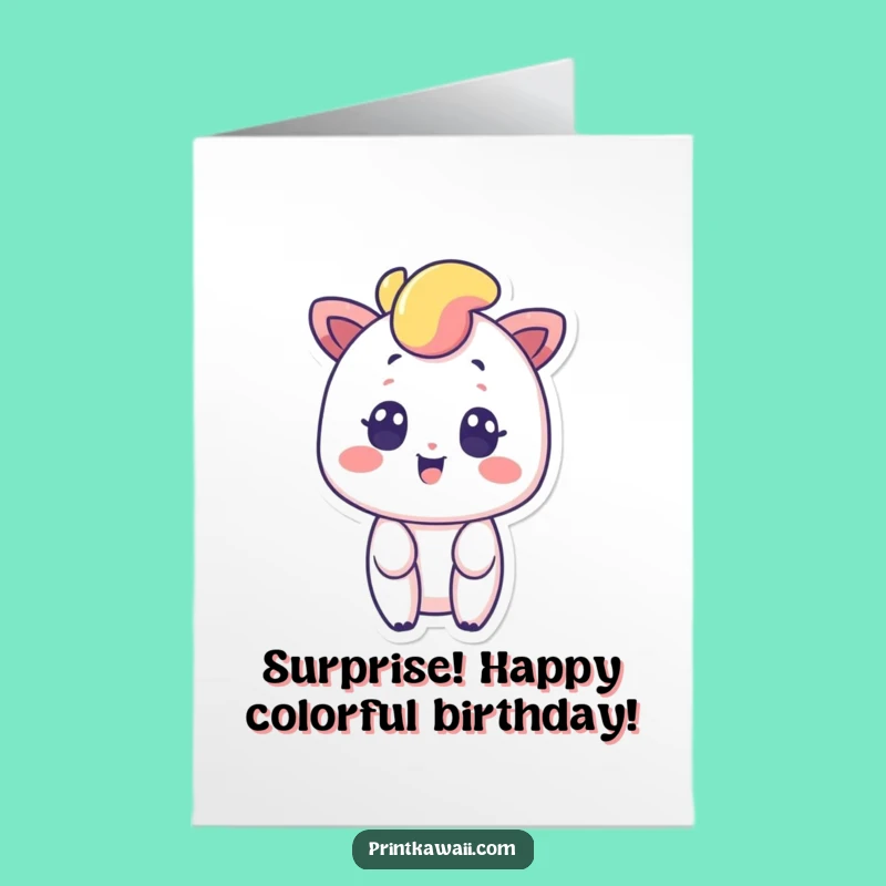 Free Printable Rainbow Birthday Card: Surprising & Funny Downloadable Gift