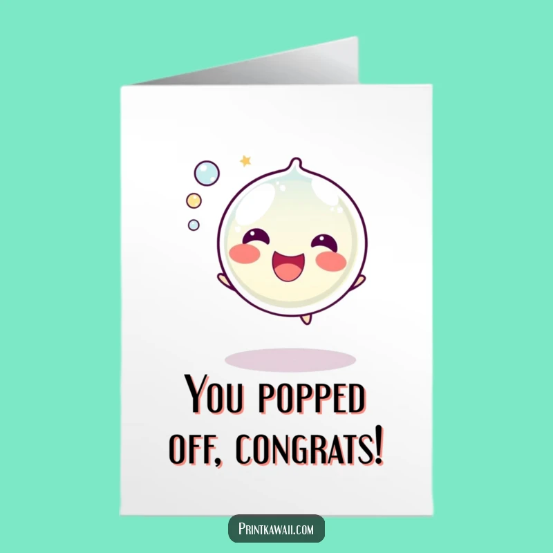 Free Printable Congrats Card: Happy Bubble Pop for Celebratory Downloads