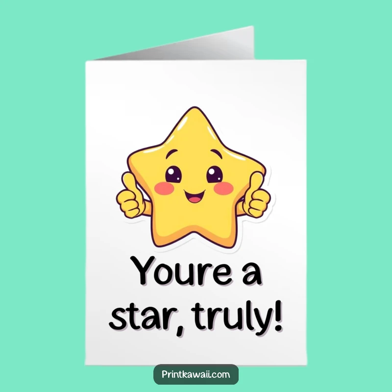 Free Printable Star Congrats Card - Double Thumbs Up for Humorous Downloadable Success