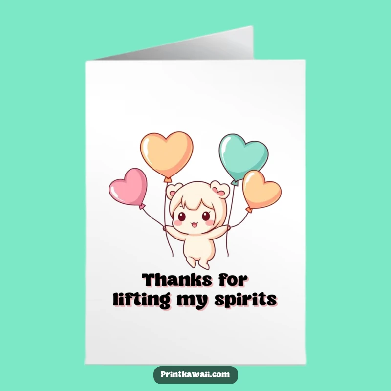 Heartfelt Free Printable Thank You Card: Floating With Gratitude