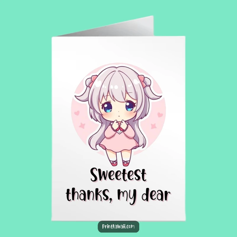 Thank You Free Printable Card: Pink Aura Gratitude - DIY Gift