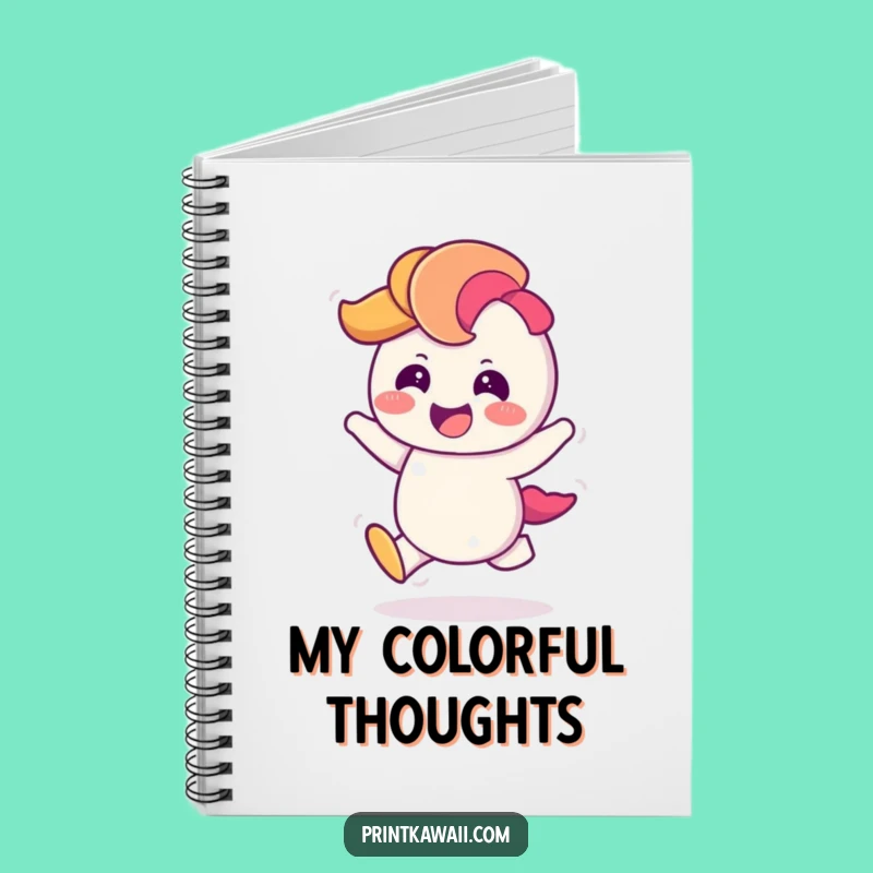 Funny Giggling Rainbow Notebook: Cheerful Rainbow Character Journal for Bright Ideas