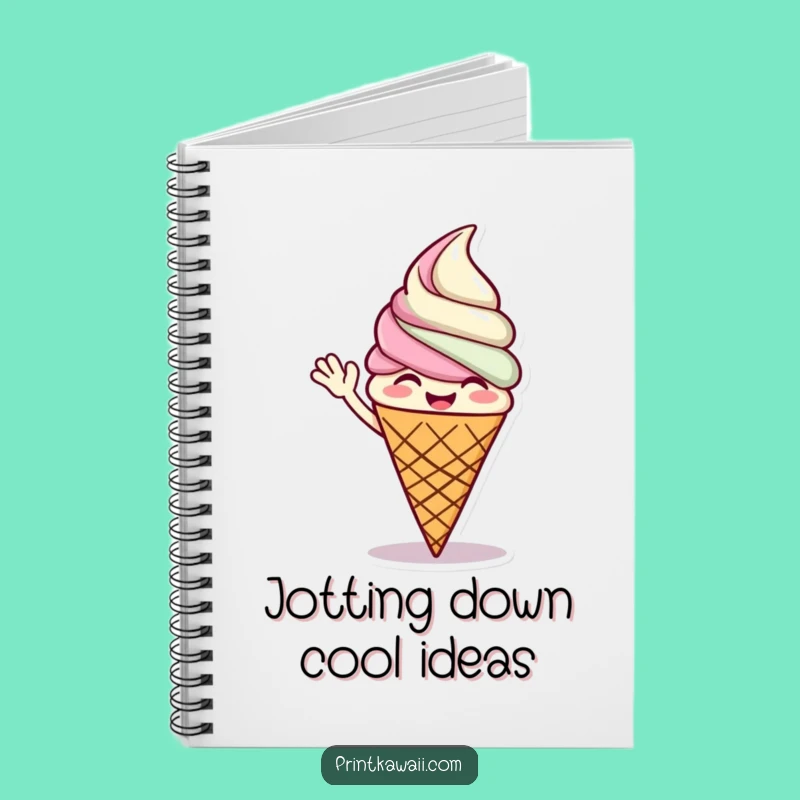 Funny Ice Cream Notebook: Giggling Cone, Sweet Journal Gift