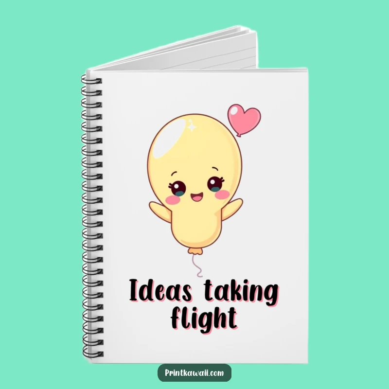 Funny Pastel Balloon Notebook: Cheerful Character for Inspired Notes