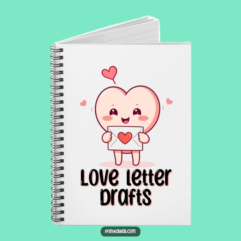 Funny Smiling Heart Love Letter Notebook: Write Your Love Story!