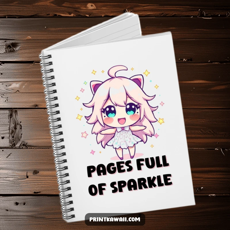 Funny Sparkle Dust Notebook: The cover features a sparkle dust character bursting with excitement, ready to inspire your notes and ideas.