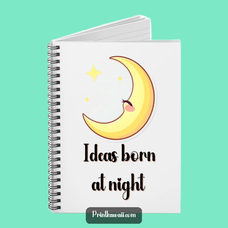 Funny Winking Moon Notebook: Jot Down Ideas with Celestial Wit, Perfect Funny Gift!