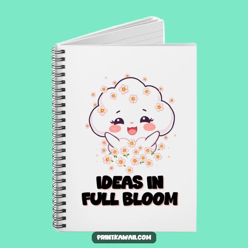 Funny Joyful Cloud Notebook: Blooming Cloud Character Journal for Sweet Thoughts