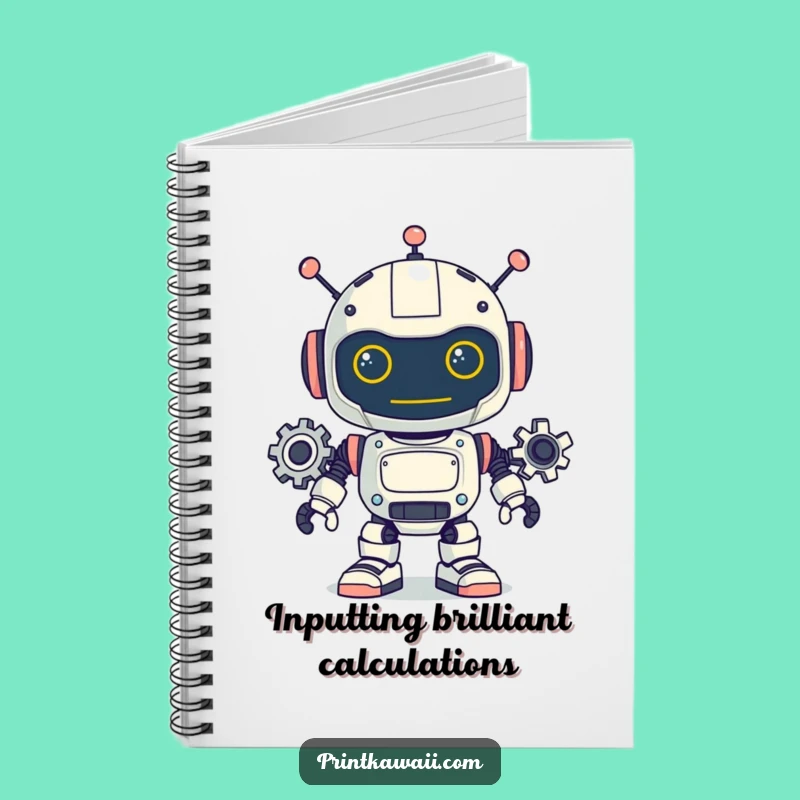 Funny Robot Notebook: Playful Gears Journal, Perfect Gift for Ideas