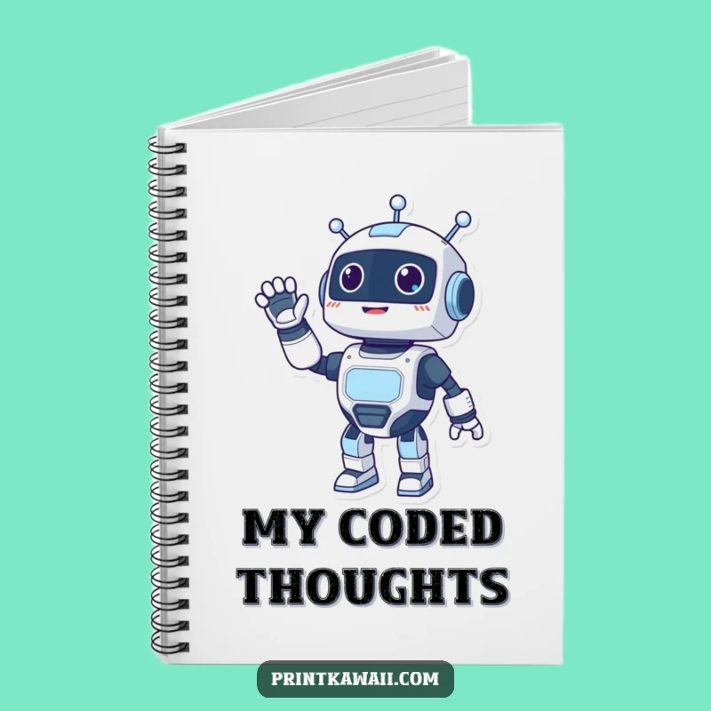 Funny Robot Waving Notebook: Your Friendly Note-Taking Bot