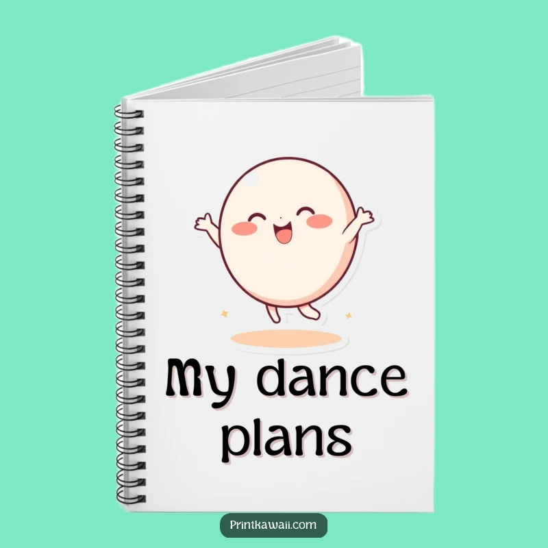 Funny Dancing Round Character Notebook: Jot Down Your Joyful Moves!