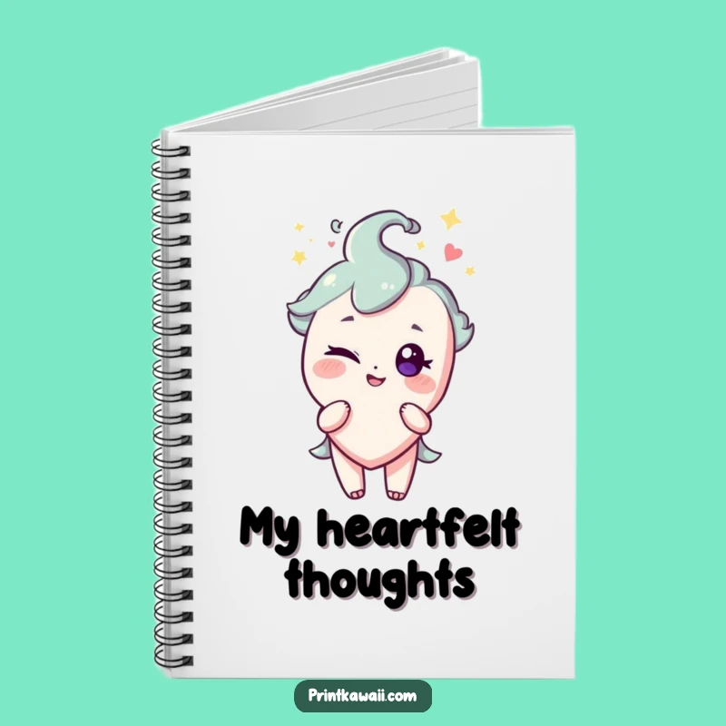 Funny Heart Notebook: Winking Character for Playful Notes