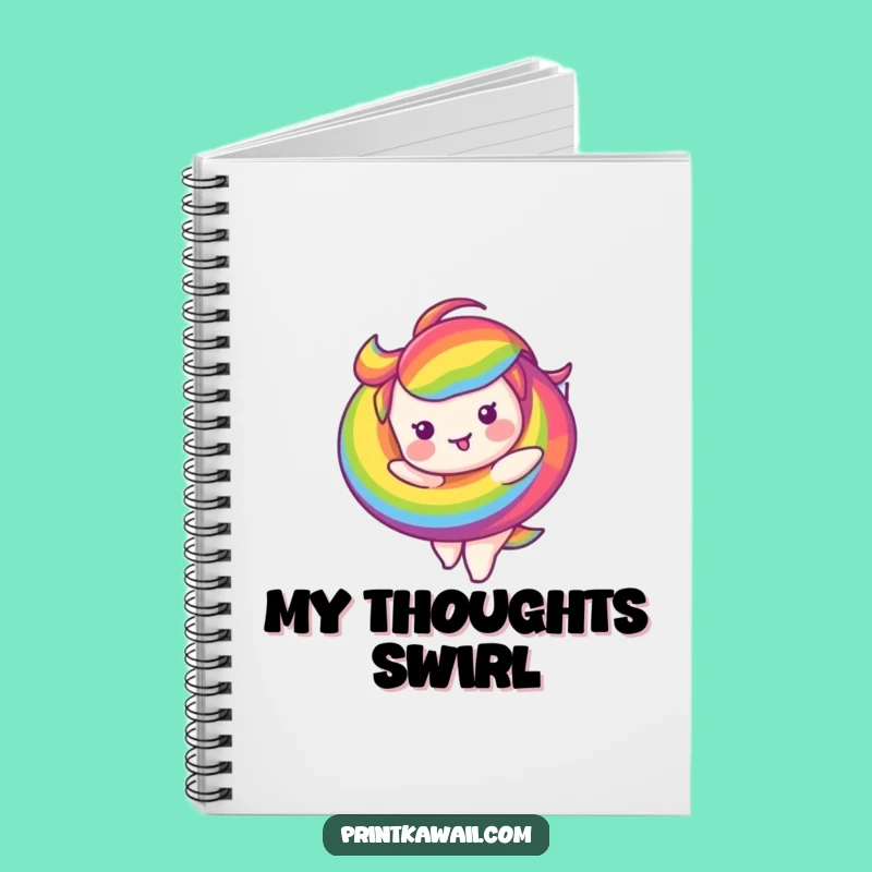 Funny Notebook: Rainbow Swirl Character Notes, Perfect for Humorous Journaling