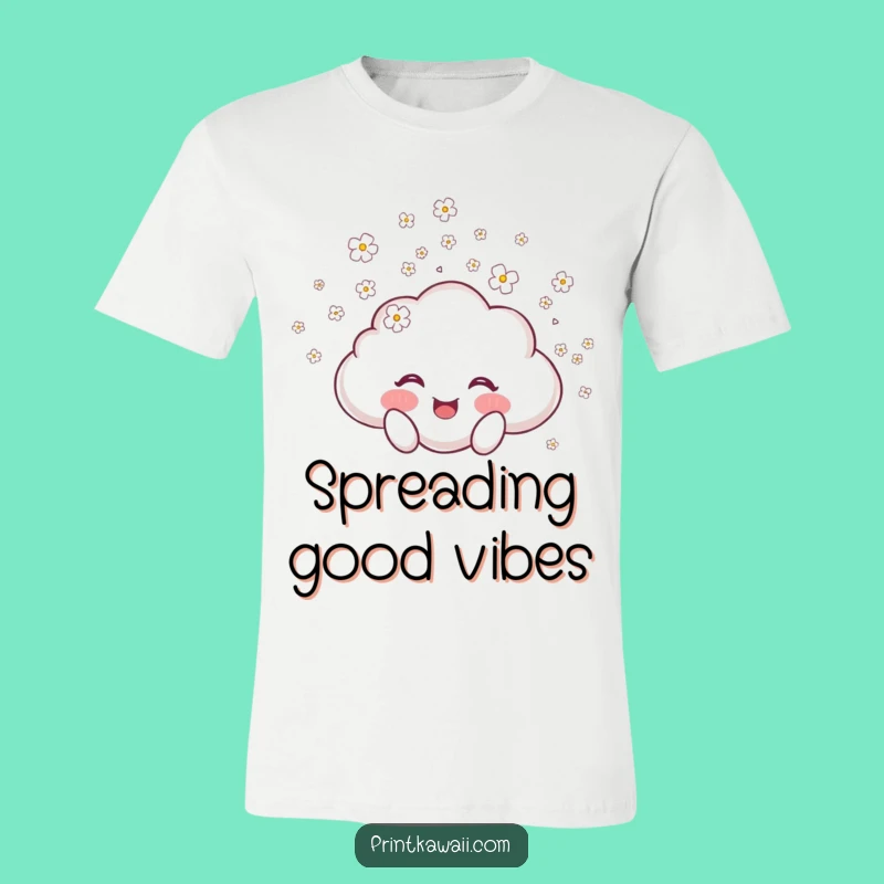 Funny Cloud Blossoms T-Shirt: Wear the Joy - A Whimsical Gift