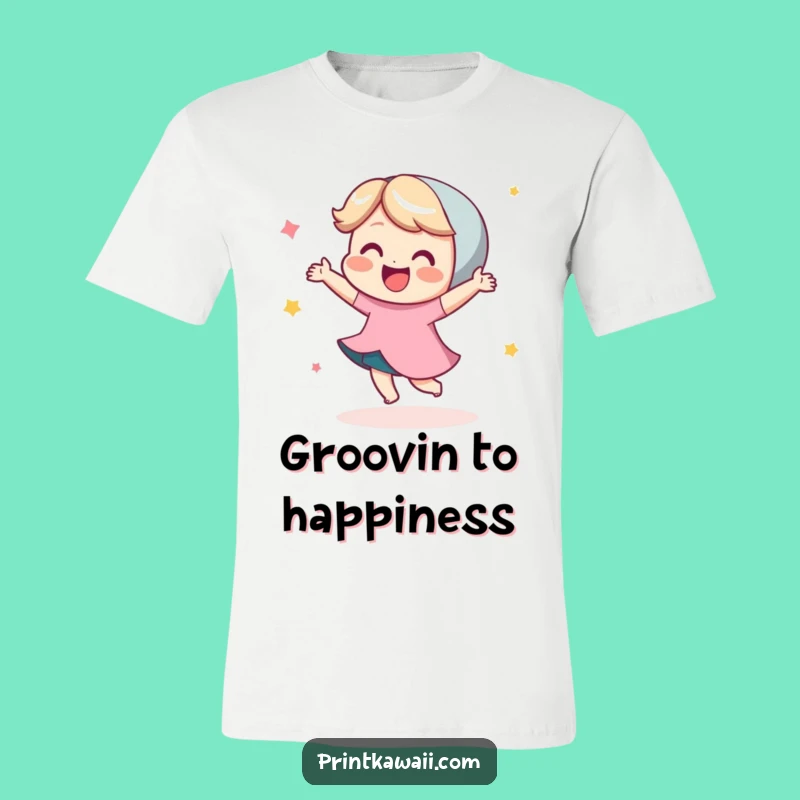Funny Dance Tee: Cute Character's Happy Little Dance Shirt