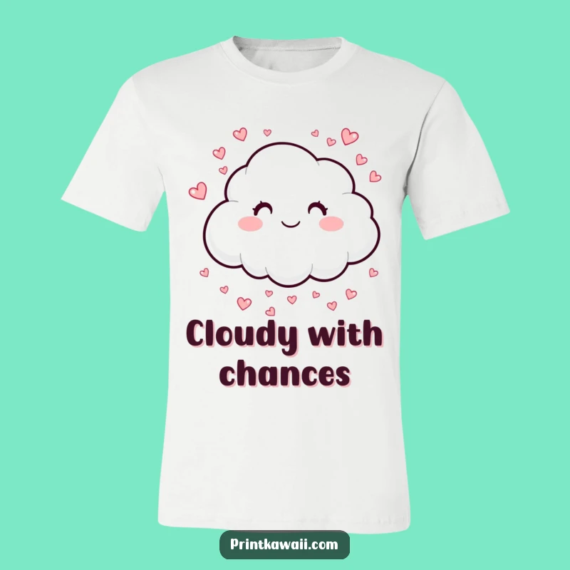 Funny Happy Cloud T-Shirt: Wear Your Heart with This Sweet Character Tee