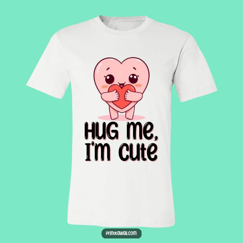 Funny Hugging Heart T-Shirt: Wear Your Love with This Character Tee