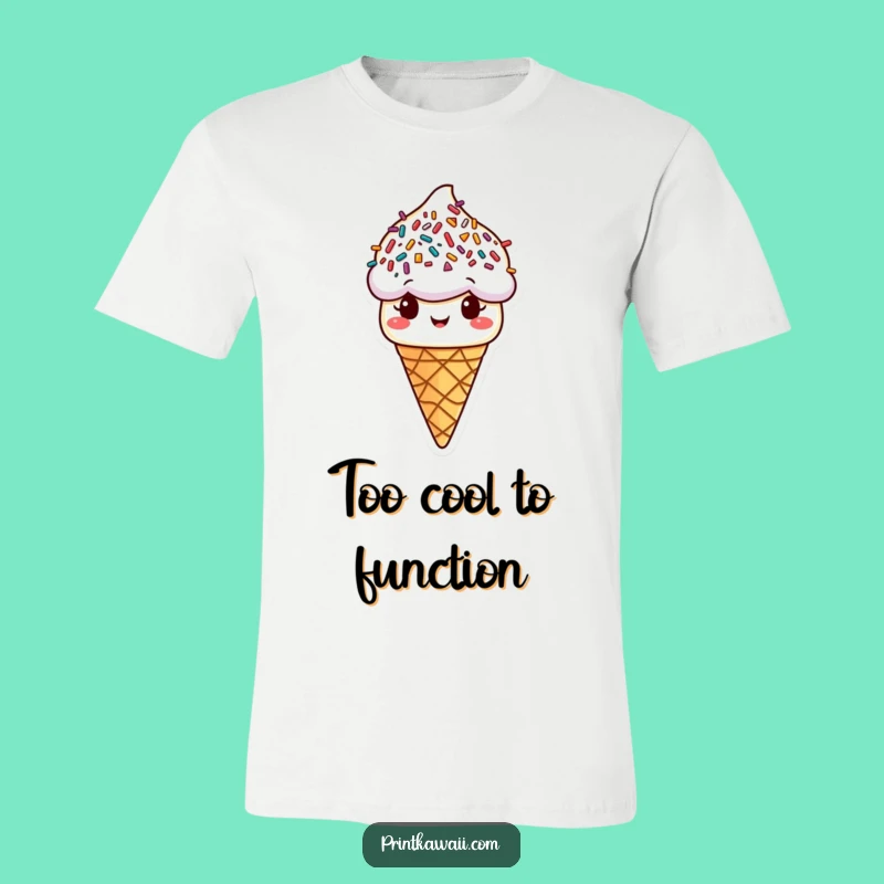 Funny Ice Cream Cone Sprinkle Hair Tee, Hilarious & Perfect Funny Gift for Dessert Lovers