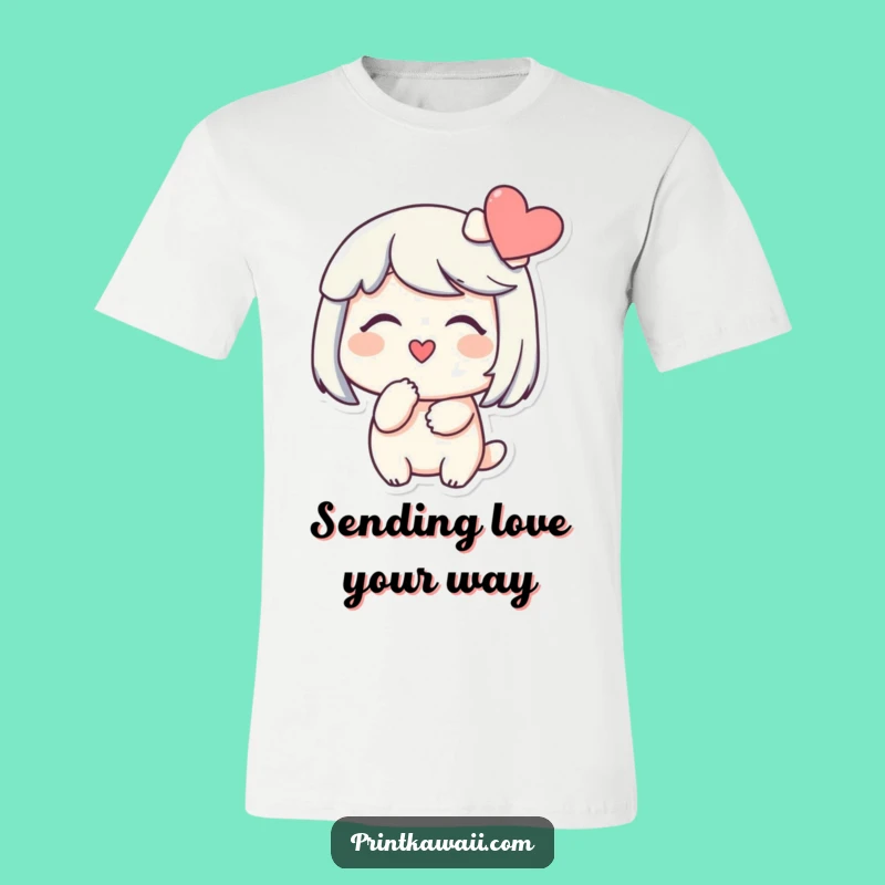 Funny Kissing Heart T-Shirt: Sweet Character Affection, Ideal Romantic Funny Gift