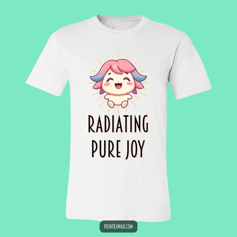 Funny Radiating Energy T-Shirt: Bright Character Tee for Optimists
