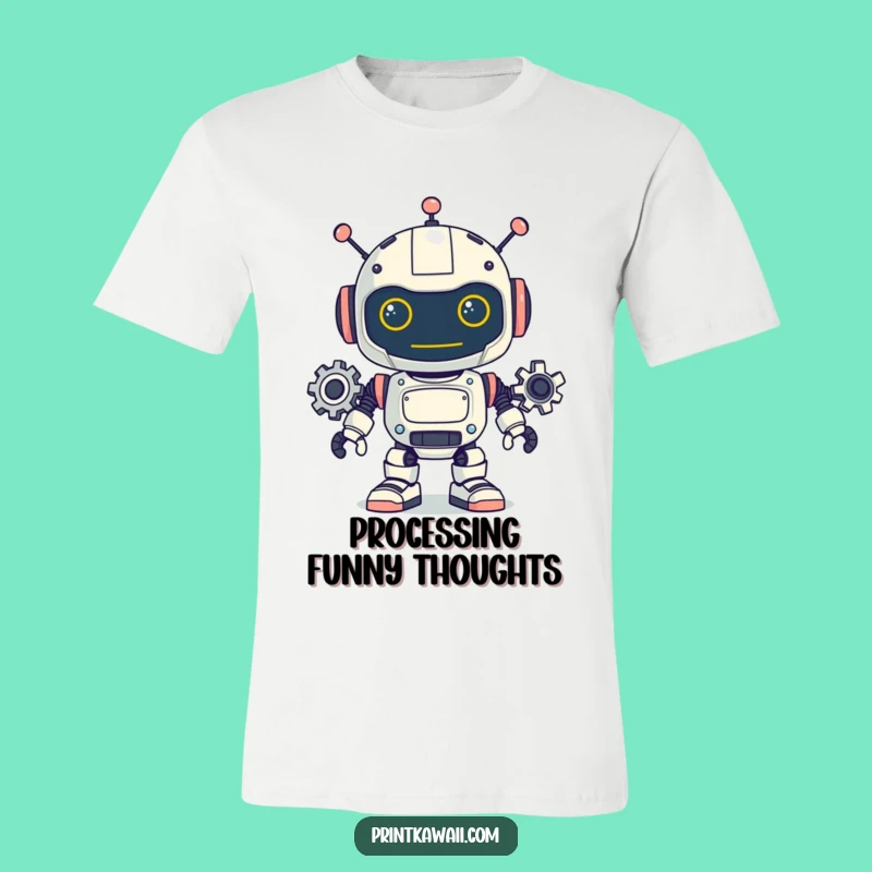 Funny Robot T-Shirt: Playful Character Gears, Awesome Geeky Shirt Gift