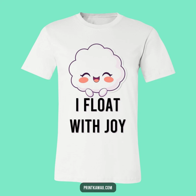 Funny T-Shirt: Giggling Cloud Character Spreading Laughter, Perfect Gift